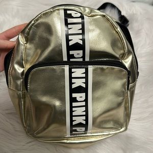 Victorias Secret PINK metallic mini backpack.